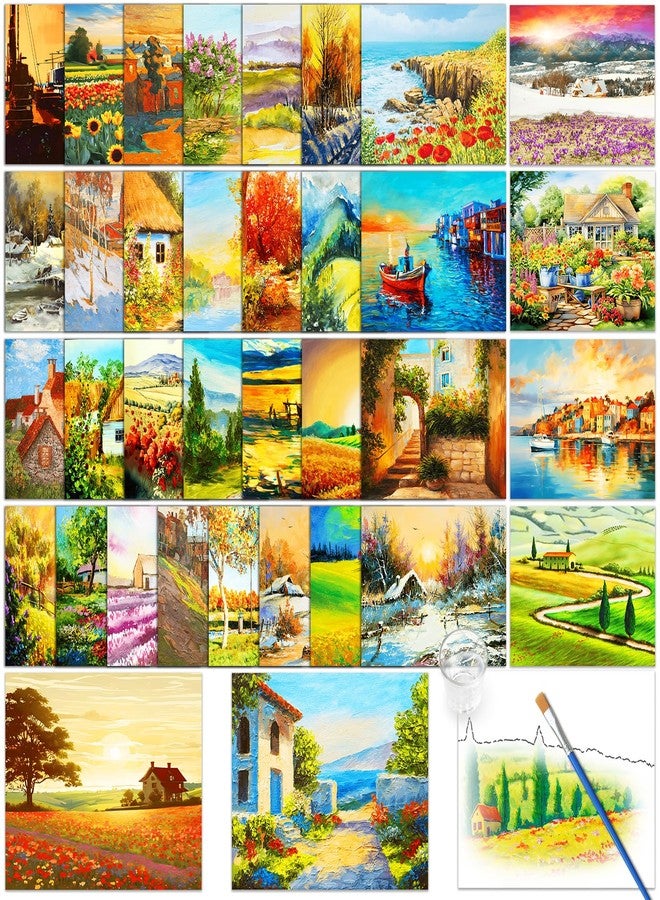 EggSun 36Pcs Dementia Activities for Seniors, Reusable Water Water Doodle Coloring Set for Dementia Memories Activities, Adults Seniors Toys Games with Painting Brush Drawing Gifts - Image 1